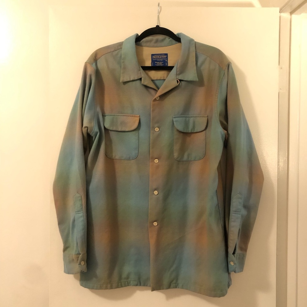 PENDLETON Board Shirt Fitted shadow green brown tu
